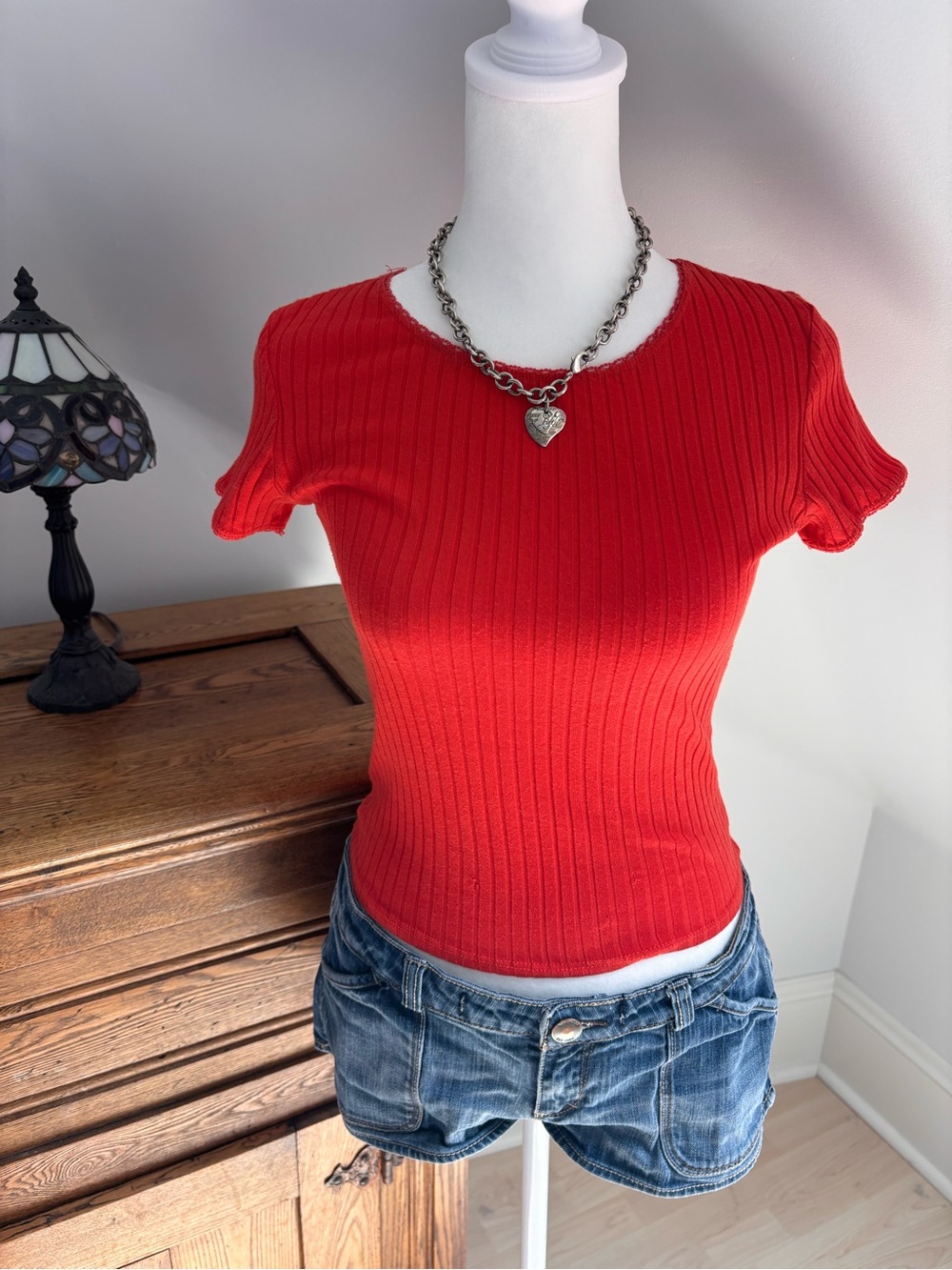 Timing Ribbed Baby Tee ❤️